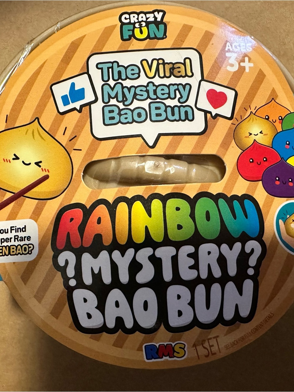 New Sealed RMS Rainbow Mystery Bao Bun Squishy Dumpling Toy Viral Crazy Fun